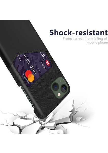 iPhone 15 Kumaş Doku Pu Deri Kaplamalı Pc Kapağı Kart Tutucu Koruyucu Telefon Kılıfı (Yurt Dışından) fiyatları
