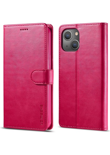 iPhone 15 Dalgaya Dayanıklı Cüzdan Kılıfı Pu Deri Buzağı Dokusu Stand Flip Cover (Yurt Dışından)