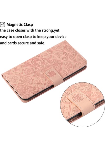 iPhone 15 Pro Folio Flip Stand Telefon Kapağı Deri Cüzdan Kılıfı (Yurt Dışından)