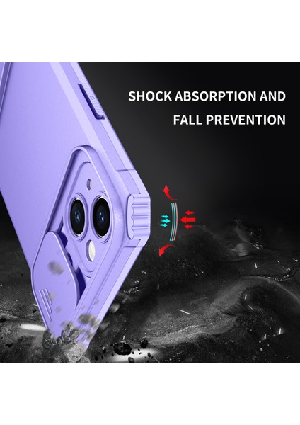 iPhone 15 Plus Slayt Kamera Kapağı Telefon Kılıfı Pc+Tpu Şok Geçirmez Kapak Kickstand ile (Yurt Dışından) indirimleri