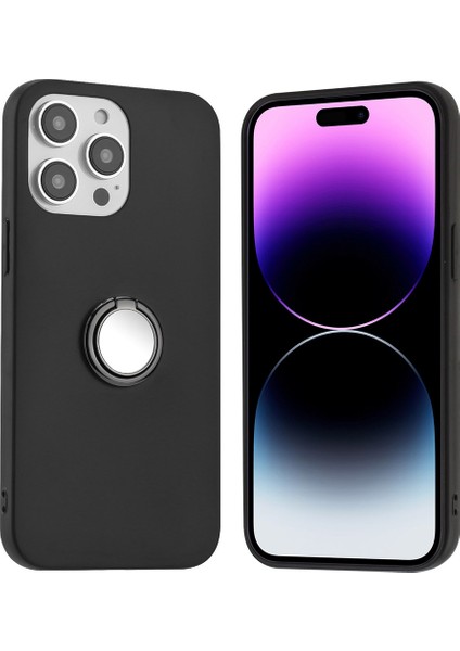iPhone 15 Pro Koruyucu Kapak, Mat Tpu Kasa Aynası Benzeri Yüzük Kickstand Telefon Kabuğu (Yurt Dışından)