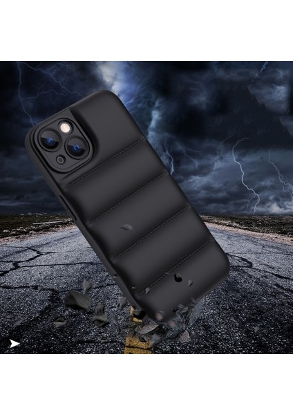 iPhone 15 Pro Bırak-Damalı Hava Yastığı Aşağı Ceketi Arka Kasa Yumuşak Tpu Telefon Kapağı (Yurt Dışından) indirimleri