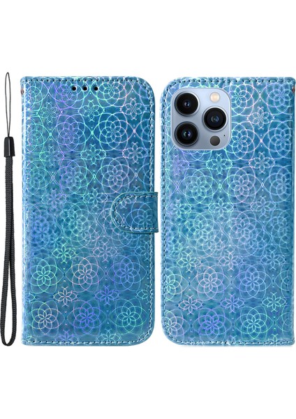 iPhone 15 Pro Max Stand Cüzdan Kılıfı, Göz Kamaştırıcı Deri Cep Telefonu Kapağı (Yurt Dışından)