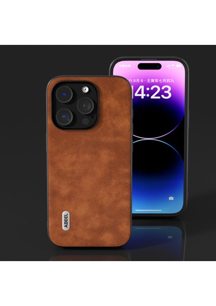 iPhone 15 Pro Max Telefon Kılıfı Dokulu Pu Deri Kaplamalı Pc+Tpu Güz Kanıtı Kabuğu (Yurt Dışından) indirimleri
