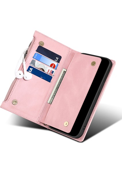iPhone 15 Plus Cüzdan Deri Kılıfı, Zipper Cep Rfıd Engelleyen Telefon Stand Kapağı (Yurt Dışından) fiyatları