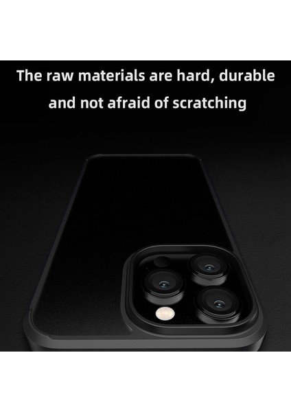 iPhone 15 Pro Shockproof Anti-Drop Mat Telefon Kabuğu Sert Pc Yumuşak Tpu Telefon Kılıfı (Yurt Dışından)