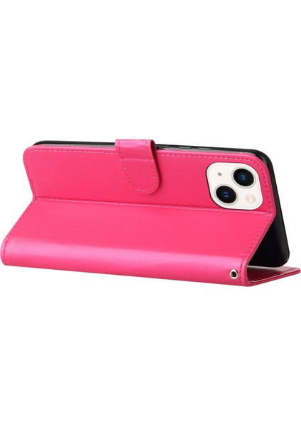 iPhone 15 Plus Pu Deri Cüzdan Kapaklı Telefon Kılıfı Stand Shell'i Çevirin (Yurt Dışından)