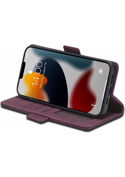 iPhone 15 Pro Max Shockroof Cüzdan Telefon Stand Kasa Telefon Kapağı Flip Deri Kabuğu (Yurt Dışından) modelleri