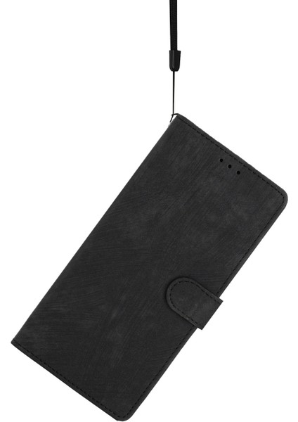 iPhone 15 Toz Geçirmez Telefon Kapağı Pu Deri Cüzdan Slim-Fit Stand Skin-Touch Cep Telefonu Kılıfı (Yurt Dışından)