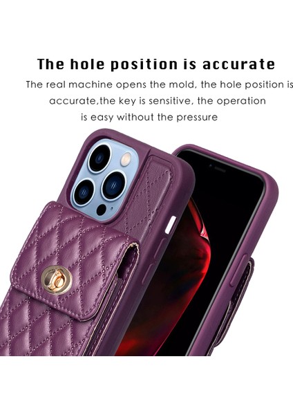 iPhone 15 Pro Ön Kara Çizelge Pu Deri Kaplamalı Tpu Telefon Kapak Kartı Tutucu Kılıf Strap (Yurt Dışından)