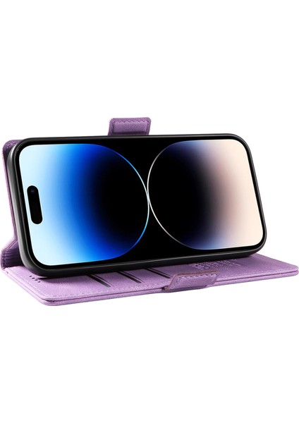 iPhone 15 Pro Cep Telefonu Kılıfı, Pu Deri Kabuk Manyetik Cilt Touch Cüzdan Stand Kapağı (Yurt Dışından) modelleri
