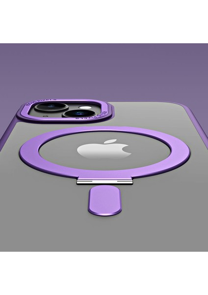 iPhone 15 Manyetik Telefon Kılıfı, Yüzük Kickstand Tpu+Akrilik Mat Fingerprint Anti-Fringerprint Kapak (Yurt Dışından) indirimleri