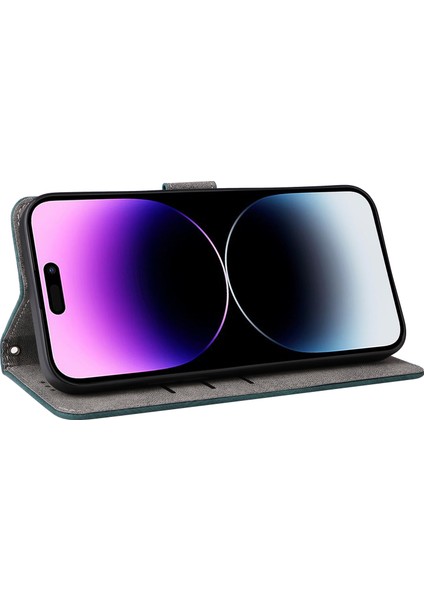 iPhone 15 Pro Max Cüzdan Telefon Kılıfı Rfıd Blowantıctıon Pu Deri Dergi Anti-Fall Stand Kapağı Kayış (Yurt Dışından) fırsatları
