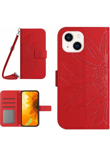iPhone 15 Stand Kabuk Deri Cüzdanı Telefon Kılıfı Kayış (Yurt Dışından)
