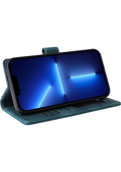 iPhone 15 Pro Max Stand Kabuk Flip Cüzdan Anti-Çizgi Pu Deri Kılıf Cilt Touch Telefon Kapağı (Yurt Dışından) modelleri