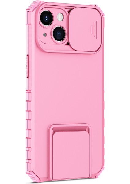 iPhone 15 Slayt Kamera Kapağı Telefon Kılıfı Pc+Tpu Kickstand ile Şok Geçirmez Kılıf Kabuğu (Yurt Dışından)