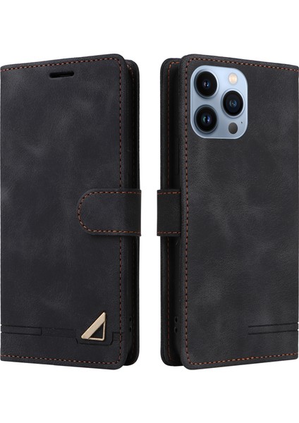 iPhone 15 Pro Max Stand Kabuk Flip Cüzdan Anti-Çizgi Pu Deri Kılıf Cilt Touch Telefon Kapağı (Yurt Dışından) fiyatları