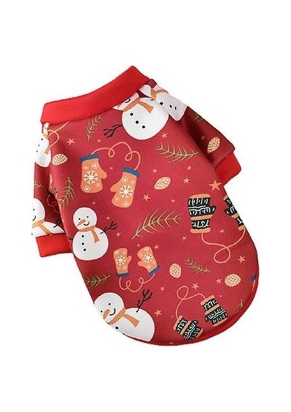 Bdz Mall Lbq-Noel Köpek Kıyafeti Kırmızı Kardan Adam (Yurt Dışından)