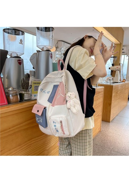 Just For U Büyük Kapasiteli Çok Bölmeli Sırt Çantası - Beyaz (Yurt Dışından) modelleri