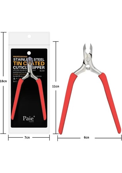 Kırmızı Paketlenmiş Nail Art Tırnak Eti Pense Kesici Pense Ölü Cilt Sökücü Manikür Makası Makas Pedikür Tırnak Kırpma Aracı (Yurt Dışından)