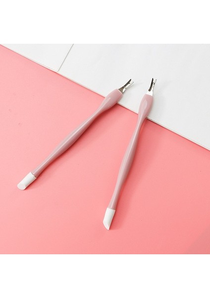 Fasulye Pembe 10 Adet Ölü Cilt Sökücü Nail Art Çatal Tırnak Eti Çıkarıcı Makası Itici Giyotin Paslanmaz Çelik Pedikür Çivi Bakımı Tırnak Araçları (Yurt Dışından)