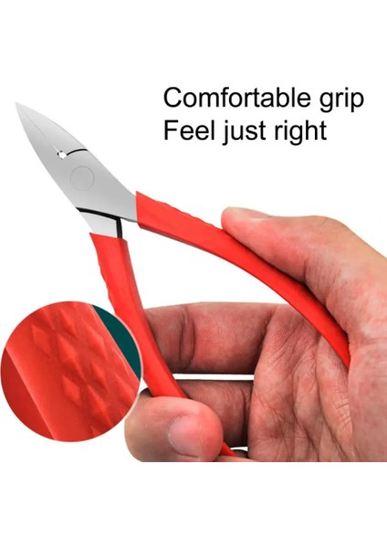 Kırmızı Kullanışlı Bir Tırnak Eti Pensesi Çapaksız Tırnak Makası Kullanımı Kolay Emek Tasarrufu Sağlayan Paslanmaz Çelik Düz Kavisli Tırnak Tırnak Eti Pensesi (Yurt Dışından) fırsatları