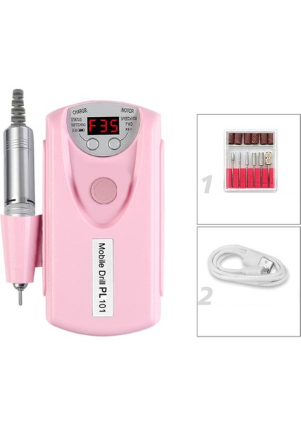 Beyaz 35000 Rpm Tırnak Matkap Makinesi Seti Hd LCD Ekran ile Şarj Edilebilir Tırnak Ustası Manikür Taşınabilir Tırnak Matkap Freze Makinesi (Yurt Dışından) indirimleri