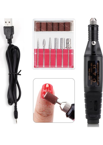 Ab Tak Mavi Nail Art Matkap Ucu Tırnak Parlatıcı Seti Profesyonel Tırnak Matkap Makinesi Manikür Makinesi Torna Manikür ve Pedikür Freze Kesici (Yurt Dışından) fiyatları