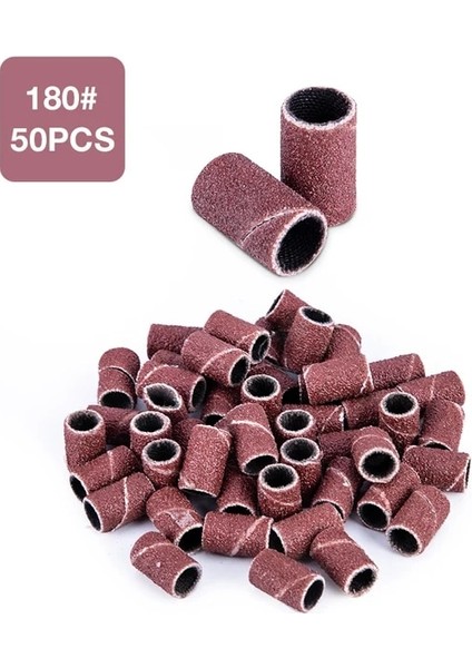50 Adet 180 Dmoley 50/100 Adet Nail Art Zımpara Bantları Aksesuarı Elektrikli Tırnak Makinesi Tırnak Matkap Uçları Jel Cila Sökücü Aracı (Yurt Dışından)