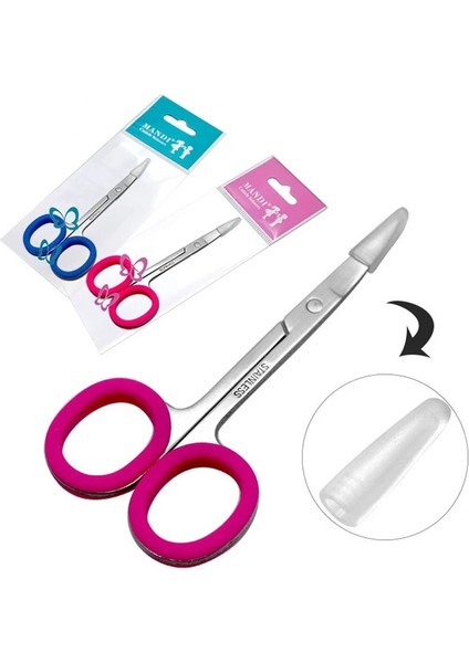 Pembe Sıcak 1 Adet Paslanmaz Çelik Yeşil Silikon Halka Gökkuşağı Kaş Kesilmiş Makyaj Araçları Güzellik Makas Gazlı Bez Kesim Tırnak Makası. (Yurt Dışından) fırsatları