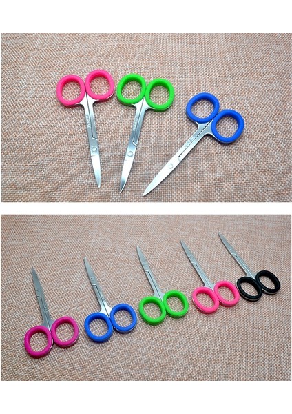 Pembe Sıcak 1 Adet Paslanmaz Çelik Yeşil Silikon Halka Gökkuşağı Kaş Kesilmiş Makyaj Araçları Güzellik Makas Gazlı Bez Kesim Tırnak Makası. (Yurt Dışından) indirimleri