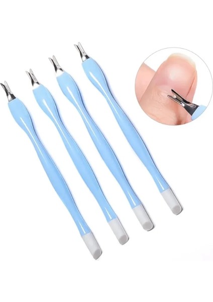 Mavi 10 Adet Çift Taraflı Ölü Cilt Sökücü Paslanmaz Çelik Pedikür Nail Art Çatal Tırnak Eti Çıkarıcı Makası Giyotin Çivi Bakımı Araçları (Yurt Dışından) fiyatları