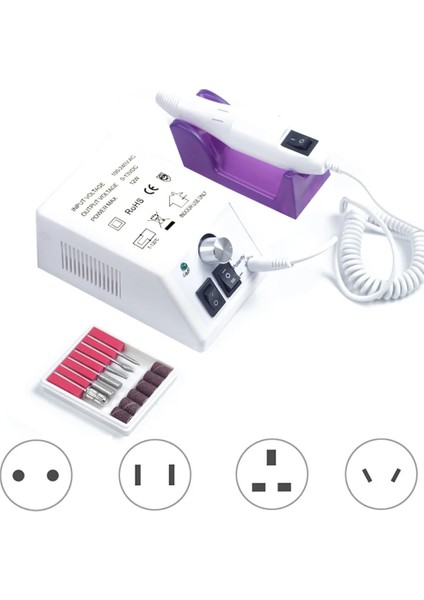 Siyah Ab Profesyonel Manikür Matkap Makinesi Seti Elektrikli Tırnak Matkap Makinesi Tırnak Zımpara Jel Tırnak Eti Kaldır Tırnak Torna Dosya Lehçe Aracı (Yurt Dışından)
