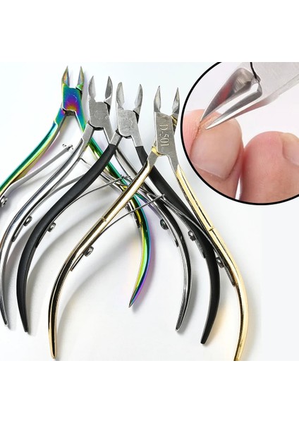 12 4 Renk Profesyonel Paslanmaz Çelik Tırnak Eti Pense Altın/gümüş/lazer Tırnak Eti Makası Kırpma Onarım Ölü Cilt Tırnak Araçları (Yurt Dışından) modelleri
