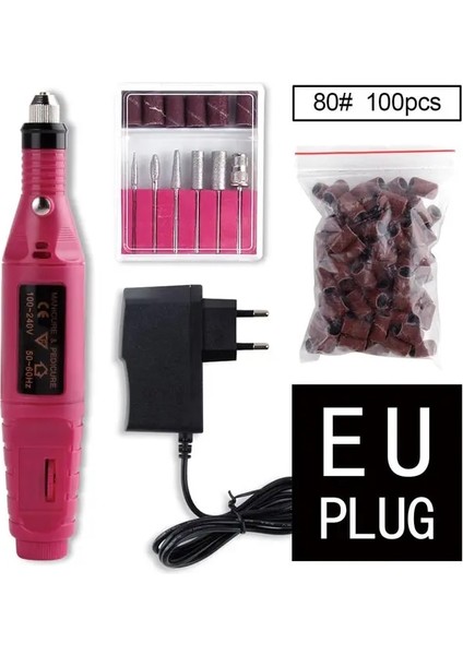 Set B Ab Tak Güçlü Tırnak Freze Makinesi Tırnak Matkap Ucu Parlatıcı Zımpara Bantları Torna Manikür ve Pedikür Çiviler Elektrikli Manikür Makinesi (Yurt Dışından)