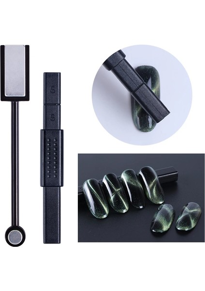 11 Çift Başlı Nail Art Mıknatıs Sopa Kedi Gözü Mıknatıs Tırnak Jeli Lehçe 3D Çizgi Şerit Etkisi Güçlü Manyetik Kalem Araçları BE537-1 (Yurt Dışından) fırsatları