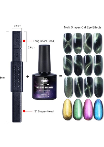 06 1 Adet Kedi Gözü Tırnak Manyetik Sopa 5d Uv Güçlü Jel Vernik Nail Art Hatları Tasarım Mıknatıs Kalem Lehçe Manikür Boyama Araçları BE948 (Yurt Dışından) fırsatları