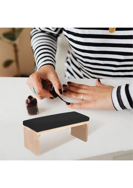 Gri Manikür Bilek Yastığı Kol Dayanağı Çiviler El Yastığı Dayanağı Büyük Salon Aksesuarı Masif Ahşap (Yurt Dışından) indirimleri