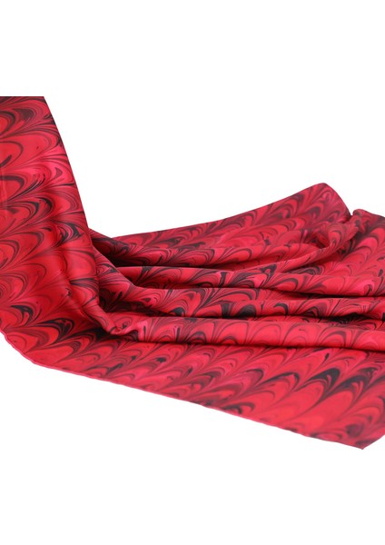 EL İŞÇİLİĞİ KADIN RENKLİ EBRU EŞARP 90*90 cm - E0094
