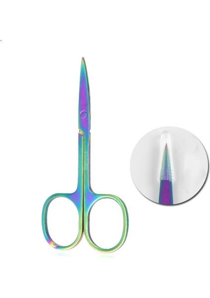Pembe Sıcak 1 Adet Paslanmaz Çelik Yeşil Silikon Halka Gökkuşağı Kaş Kesilmiş Makyaj Araçları Güzellik Makas Gazlı Bez Kesim Tırnak Makası. (Yurt Dışından) fırsatları