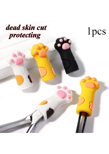 A4 Karikatür Kedi Paw Silikon Makası Kapak Koruyucu Kılıf Tırnak Tırnak Makası Manikür Pedikür Araçları Ölü Cilt Cımbız Kap (Yurt Dışından) fiyatları