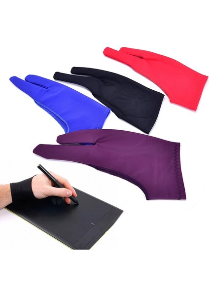 S Mavi 1 Adet Iki Parmak Kirlenme Önleyici Eldiven Sanatçı Çizimi ve Kalem Grafik Tablet Pedi (Yurt Dışından) fiyatları