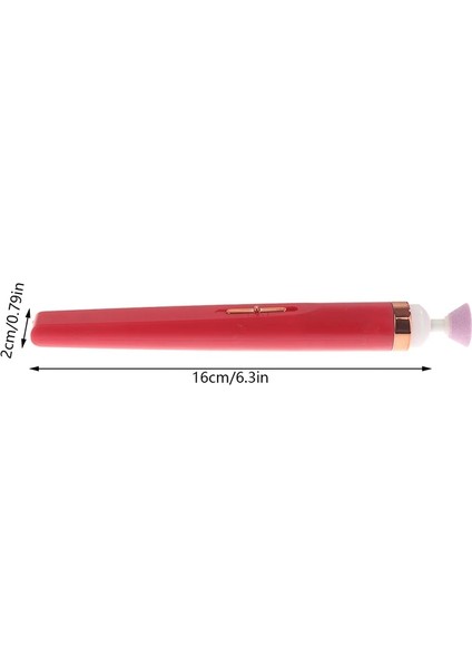 Koyu Pembe Elektrikli Tırnak Öğütücü Tırnak Parlatma Makinesi Işık ile Taşınabilir Mini Elektrikli Manikür Sanat Kalem Araçları Kutusu (Yurt Dışından)