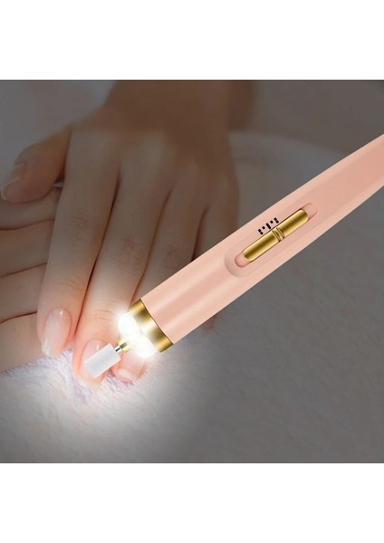 Koyu Pembe Manikür Makinesi Seti Elektrikli Tırnak Matkap Makinesi Akülü USB Şarj Edilebilir LED Kesiciler ile Değirmen Manikür Tırnak Malzemeleri Için (Yurt Dışından) fırsatları