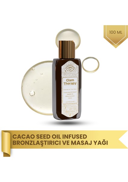 Glam Therapy Velvet Touch Cacao Seed Oil Infused Bronzlaştırıcı & Masaj Yağı 100 ml Kakao Çekirdeği ve Havuç Yağı