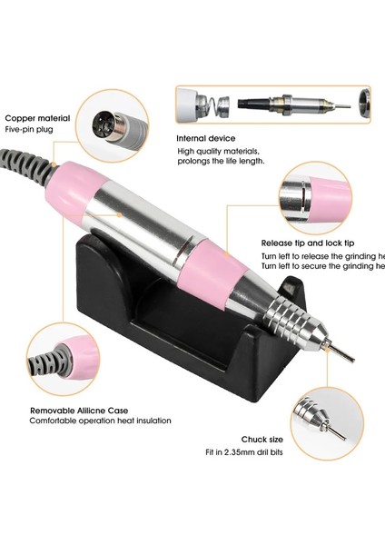 D1 Kırmızı Abd Plug 35000RPM Elektrikli Tırnak Matkap Makinesi Seti Manikür Değirmen Kesici Makinesi Için Profesyonel Tırnak Parlatma Makinesi 4 Renk Tırnak Araçları (Yurt Dışından) fırsatları
