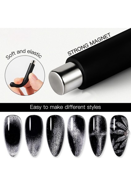 Bir Nail Art Mıknatıs Sopa Tırnak Jeli Lehçe 3D Çizgi Şerit Etkisi Güçlü Manyetik Kalem Manikür Araçları Kristal Çiçek Tırnak Jeli Araçları (Yurt Dışından) fiyatları