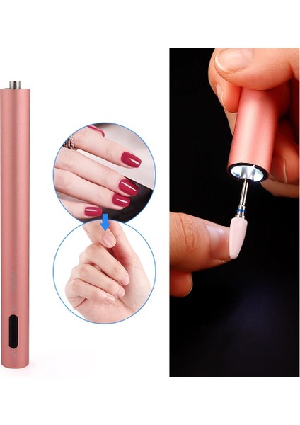 Kırmızı Kutu ile Elektrikli Mini Tırnak Matkap Kalem Makinesi 12000 Rpm Taşınabilir Tırnak Matkap Kalem LED Işık Manikür Pedikür Tırnak Parlatıcı Taşlama Cihazı (Yurt Dışından) modelleri