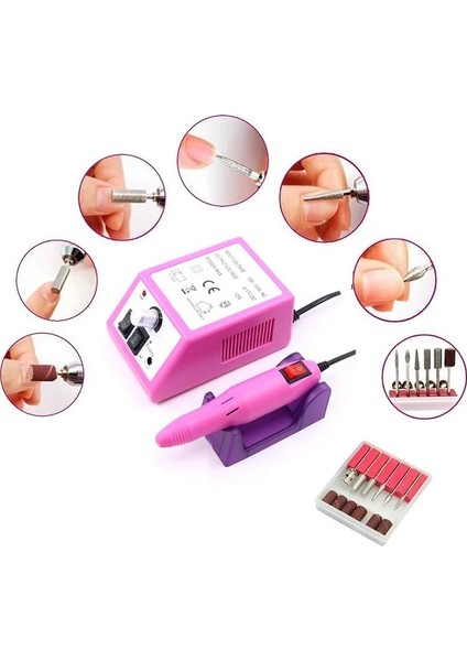 Mor-Ab Tak Elektrikli Tırnak Matkap Makinesi Dosya Tırnak Freze Kesiciler Manikür Makinesi Pedikür Matkap Uçları Seti Tırnak Matkap Lehçe Alet Takımı (Yurt Dışından) fırsatları