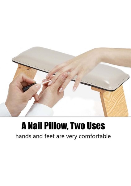Pembe El Yastık Kullanımı Kolay Tırnak Kol Dayanağı Ahşap Destek Faydalı Nail Art Işık Profesyonel El Yastık Manikür Aracı (Yurt Dışından)